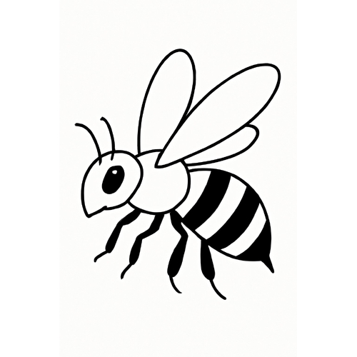 Tranh tô màu hình con ong cho bé 2025 