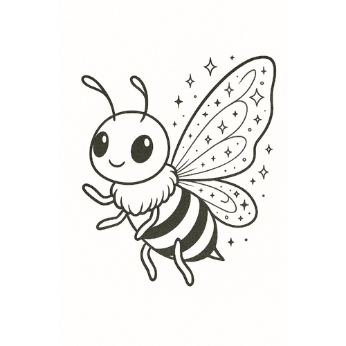 Tranh tô màu hình con ong cho bé 2025 
