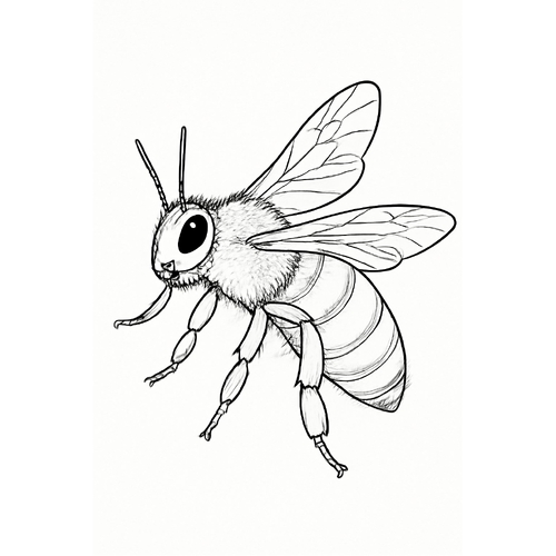Tranh tô màu hình con ong cho bé 2025 