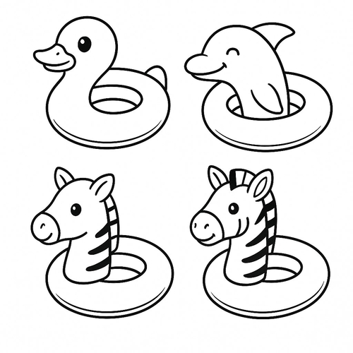 Tô màu phao bơi cho bé 2025 đẹp và dễ tải