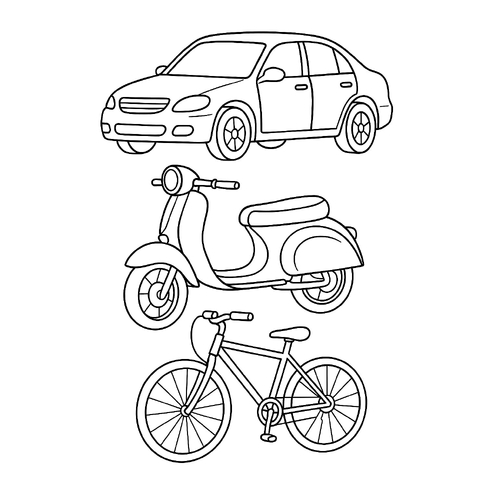 Tranh tô màu chủ đề giao thông cho bé đẹp 2025
