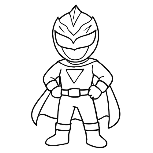 Tranh tô màu Siêu nhân Gao cho bé 2025 