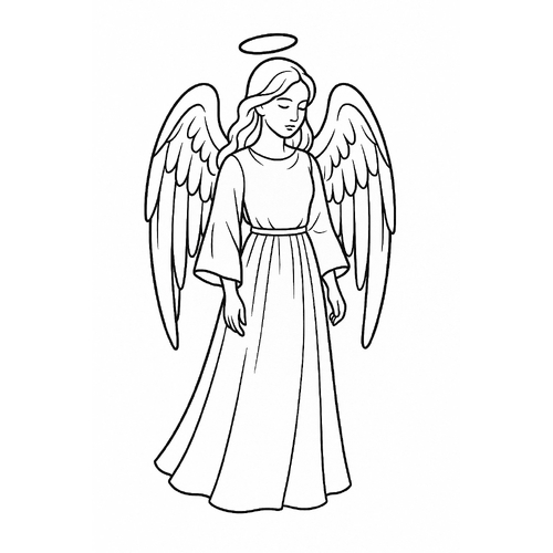 Tô màu thiên thần cho bé 2025 đẹp và dễ tải