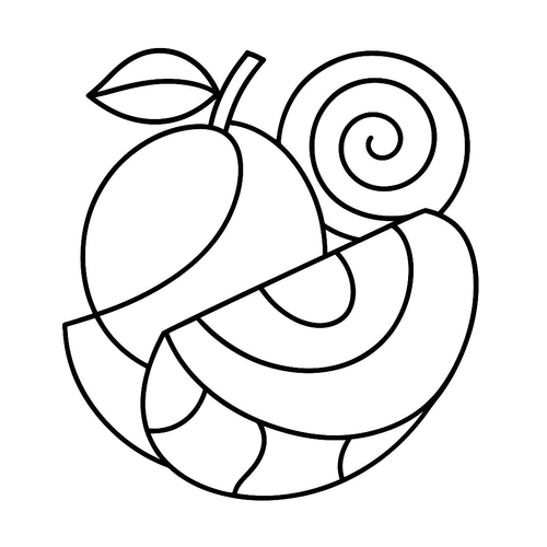 Tranh tô màu mâm ngũ quả ngày Tết cho bé 2025 đẹp