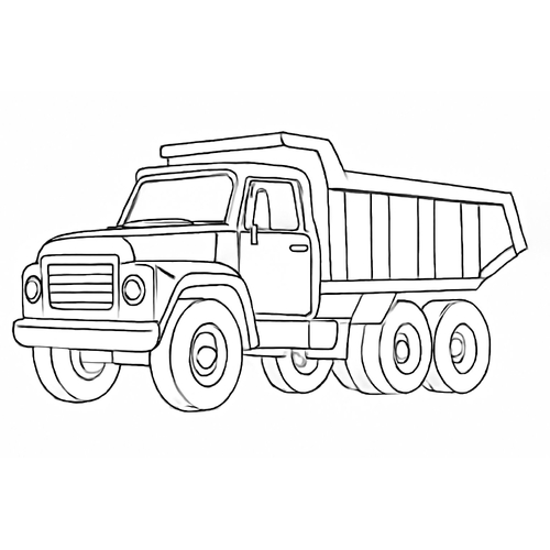 Tranh tô màu xe ben tô màu cho bé đẹp và mới nhất 2025