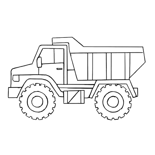 Tranh tô màu xe ben tô màu cho bé đẹp và mới nhất 2025