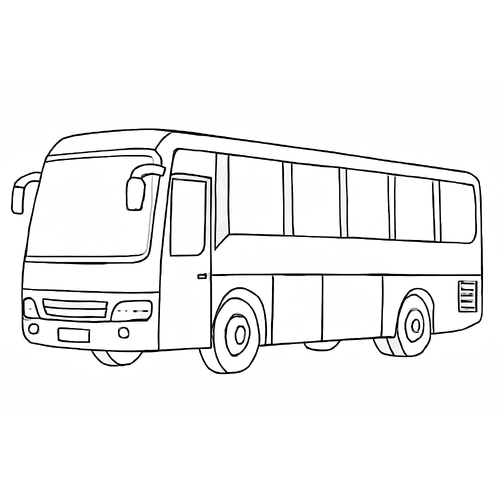 Tranh tô màu xe khách cho bé đẹp và sáng tạo 2025