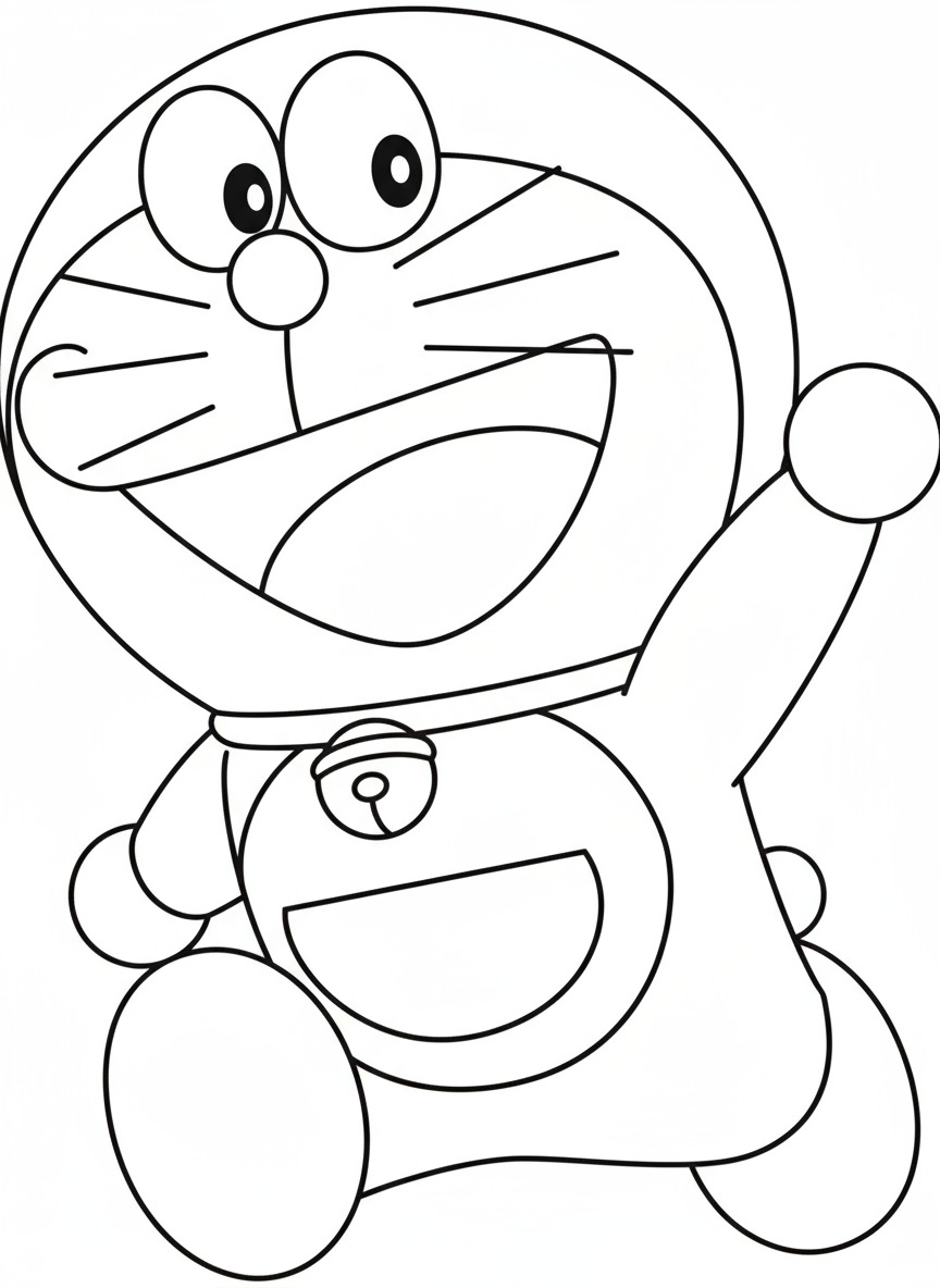 Doraemon giơ tay chào