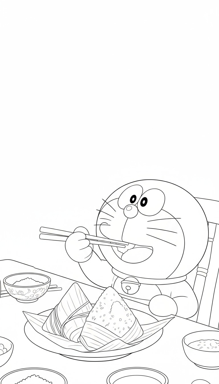 Doraemon lái máy bay mini