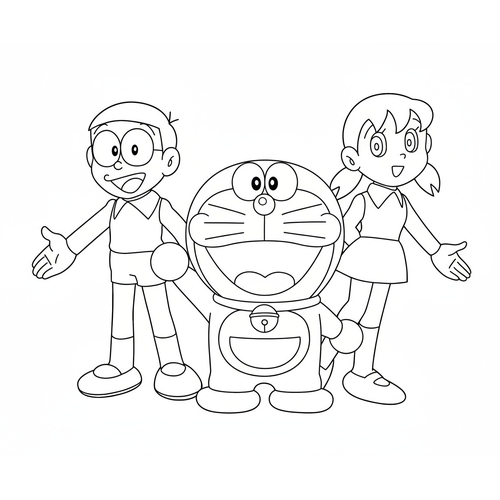101+ Tranh tô màu Doremon nhiều phong cách kute dễ thương trẻ cực thích 2025
