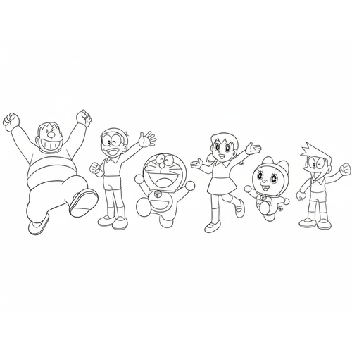 101+ Tranh tô màu Doremon nhiều phong cách kute dễ thương trẻ cực thích 2025