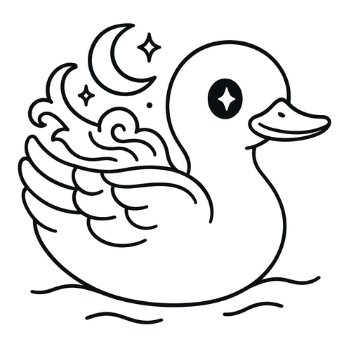 Tranh tô màu con vịt cho bé – Tải hình PDF miễn phí