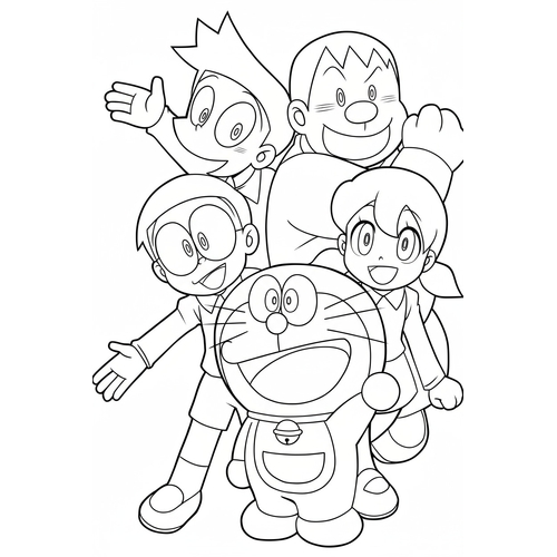 101+ Tranh tô màu Doremon nhiều phong cách kute dễ thương trẻ cực thích 2025