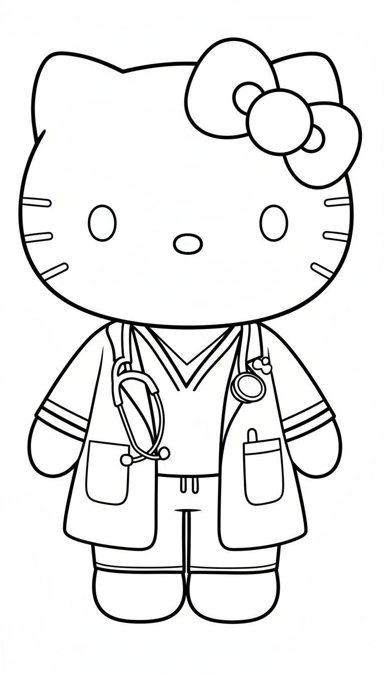 Hello Kitty mặc áo khoác công sở