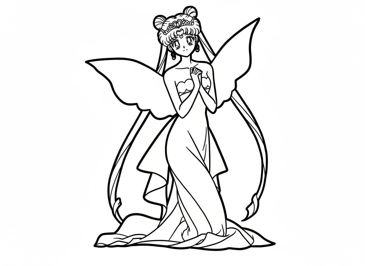 Công chúa Mặt trăng Pha Lê dang cánh thiên thần