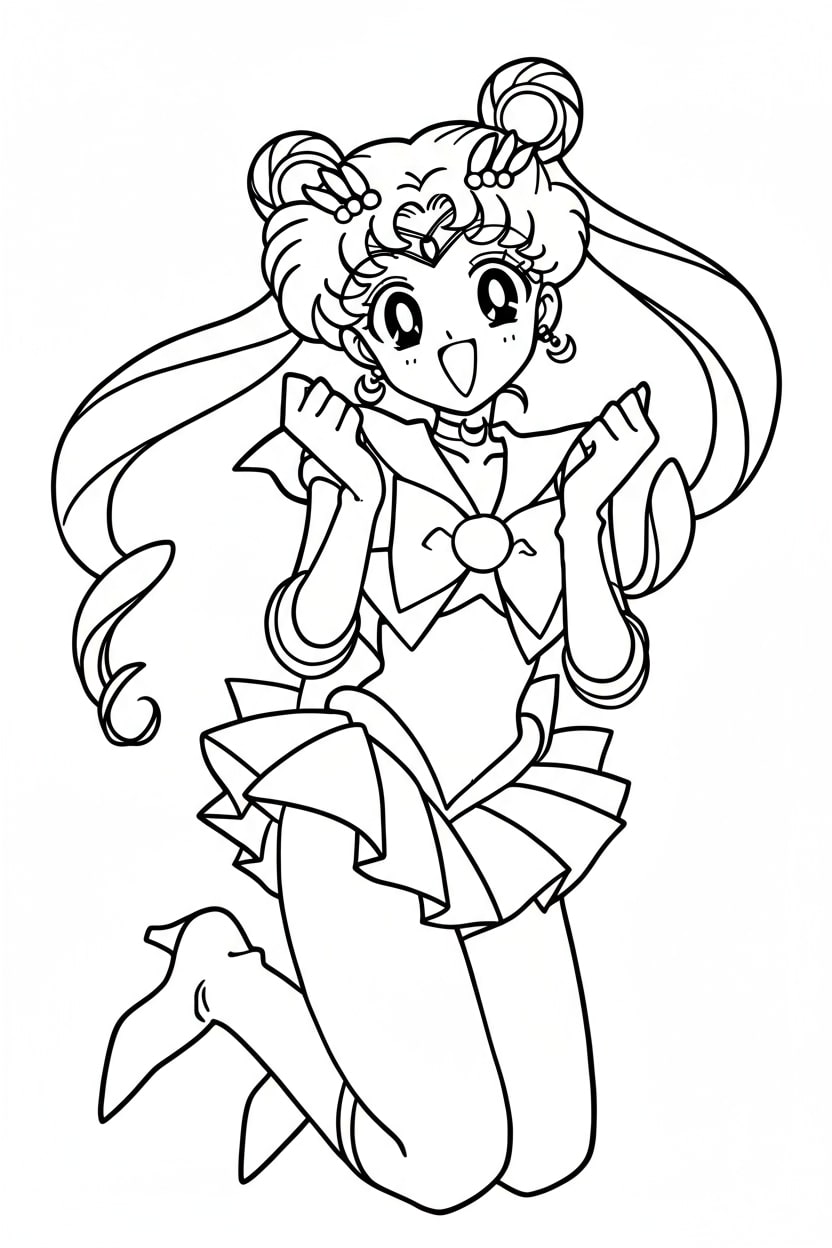 Thủy thủ Mặt trăng cúi chào đáng yêu