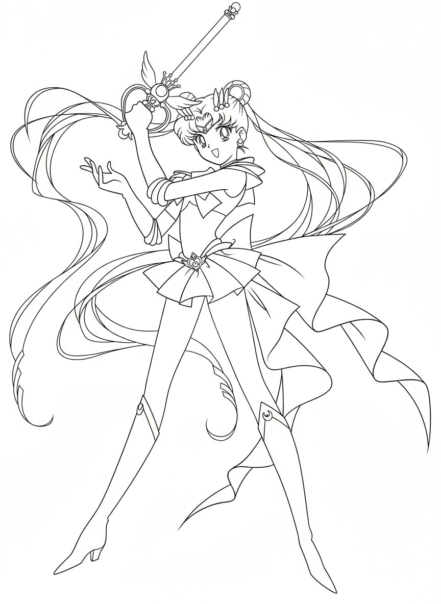 Thủy thủ Mặt trăng xoay người biến hình