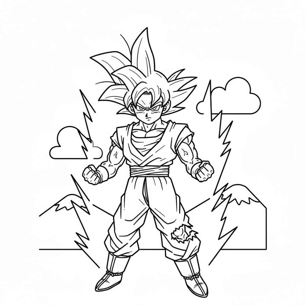 Songoku Super Saiyan hét tung sức mạnh