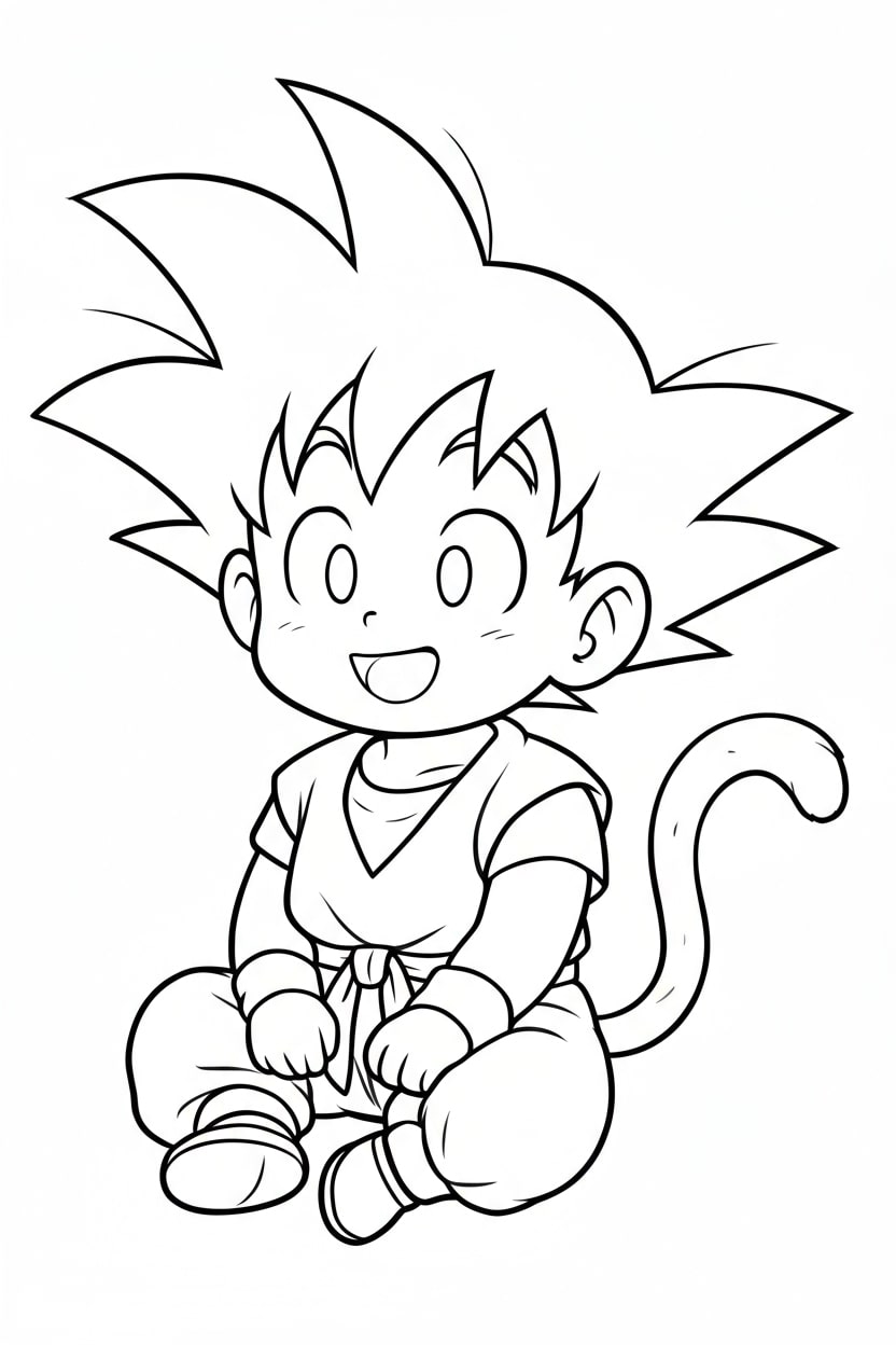 Songoku cười tinh nghịch