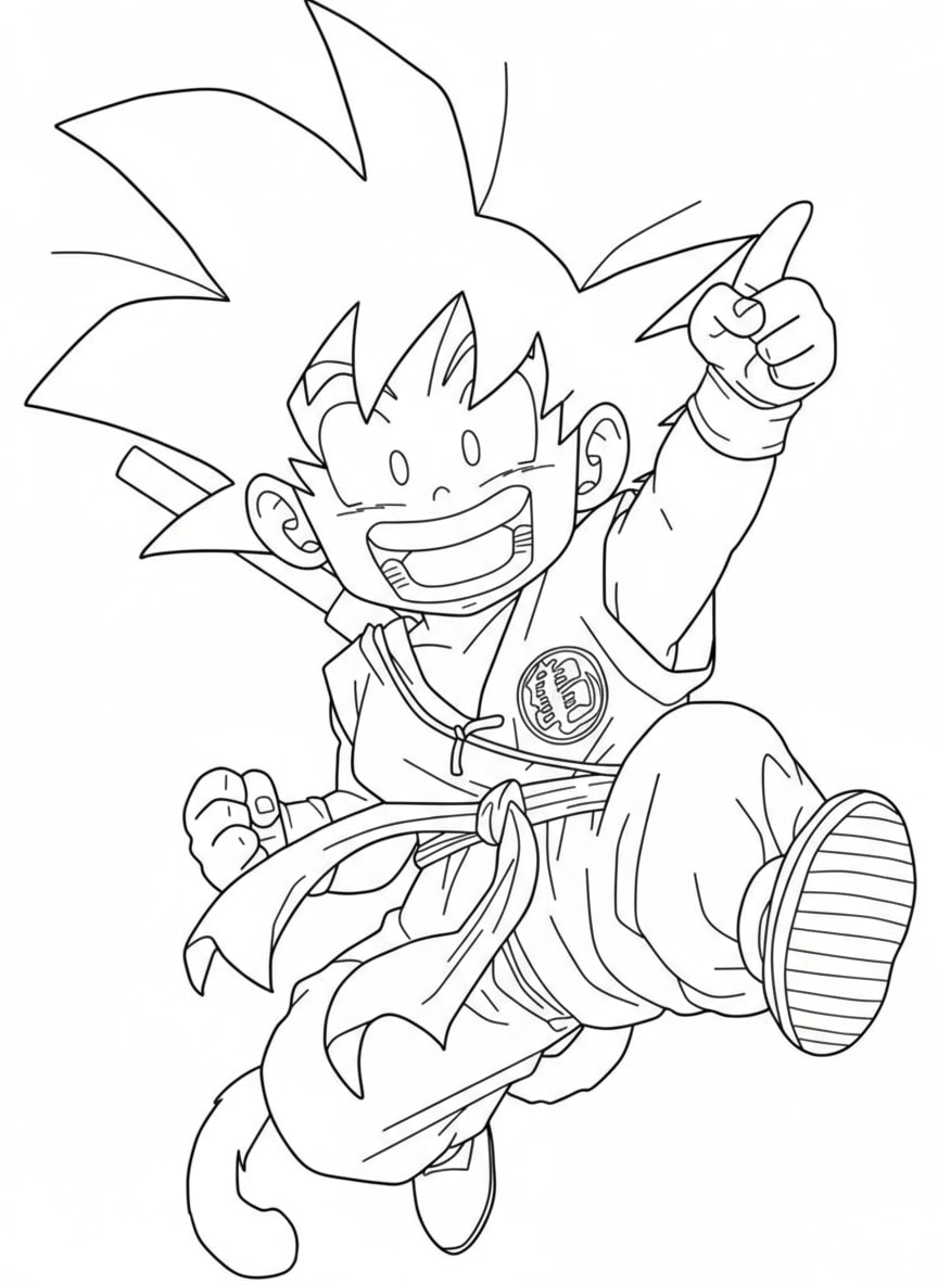 Songoku giơ tay tạo quả cầu năng lượng