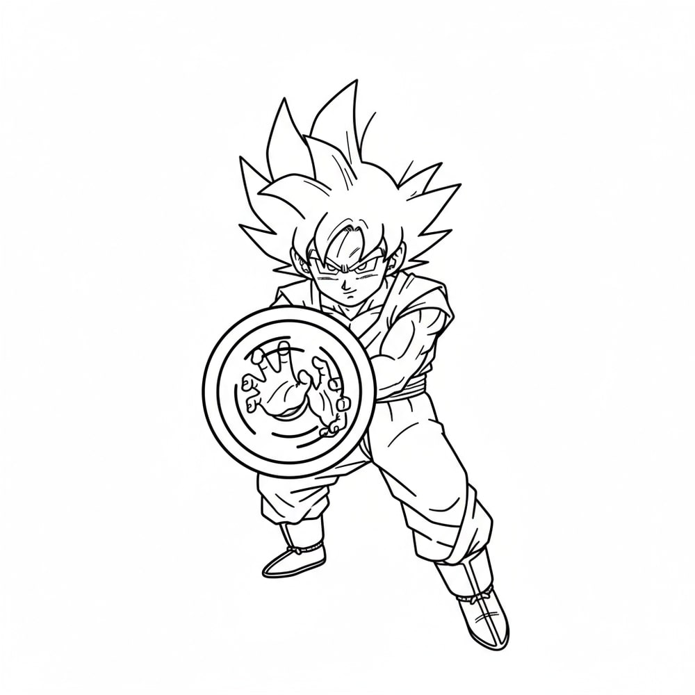 Songoku cầm cầu năng lượng Kamehameha