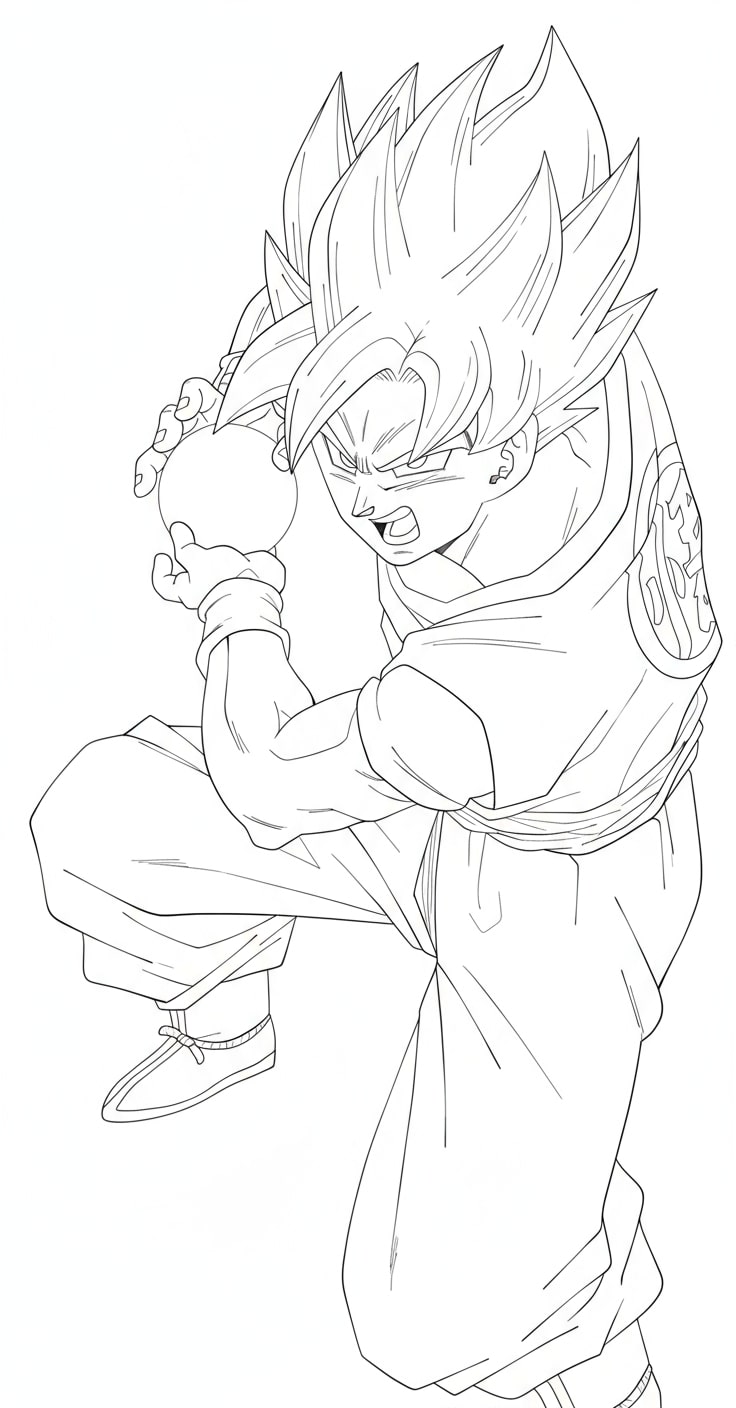 Songoku tập trung luyện công