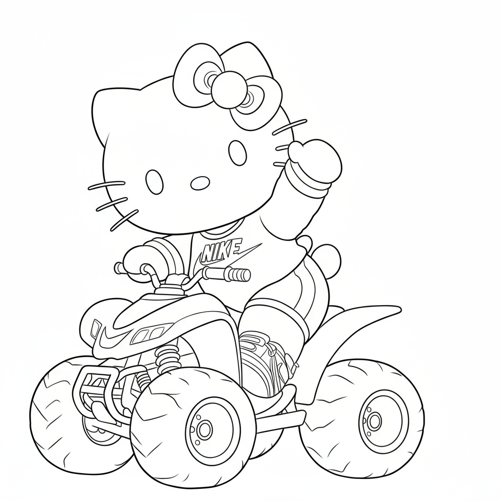 Hello Kitty lái xe đồ chơi