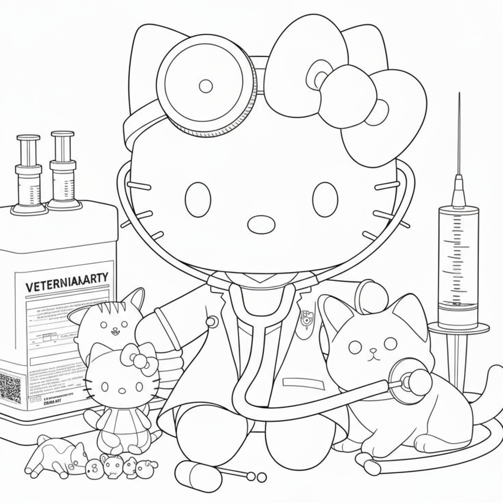 Hello Kitty làm thí nghiệm khoa học