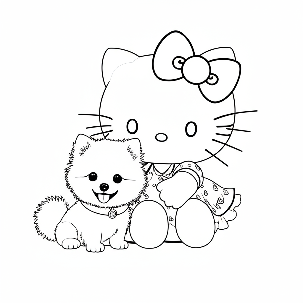 Hello Kitty và chú chó cưng