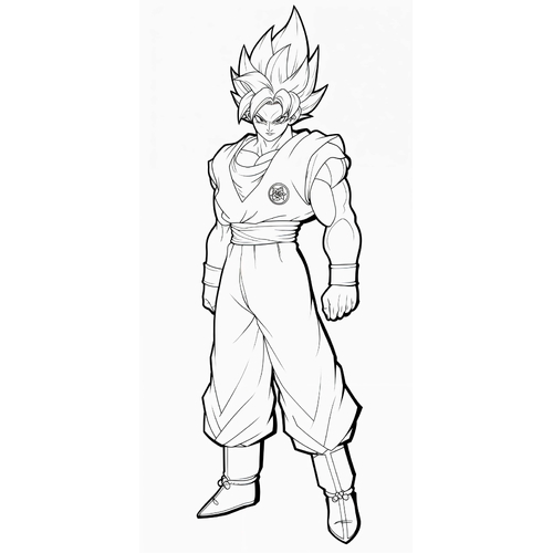 22+ Tranh Tô Màu Songoku Siêu Ngầu – In Hình Goku Cho Bé Tập Tô Miễn Phí