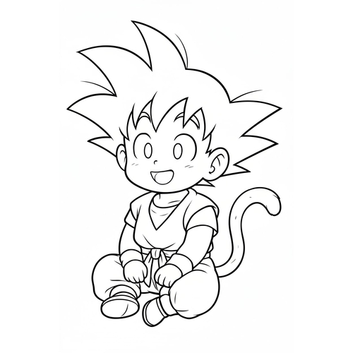 22+ Tranh Tô Màu Songoku Siêu Ngầu – In Hình Goku Cho Bé Tập Tô Miễn Phí