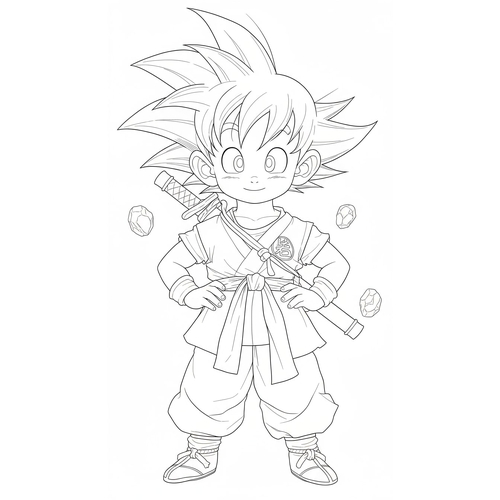 22+ Tranh Tô Màu Songoku Siêu Ngầu – In Hình Goku Cho Bé Tập Tô Miễn Phí