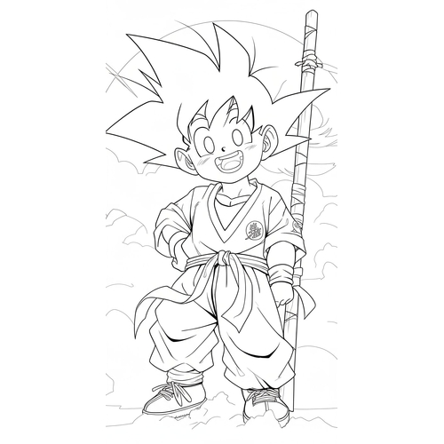 22+ Tranh Tô Màu Songoku Siêu Ngầu – In Hình Goku Cho Bé Tập Tô Miễn Phí