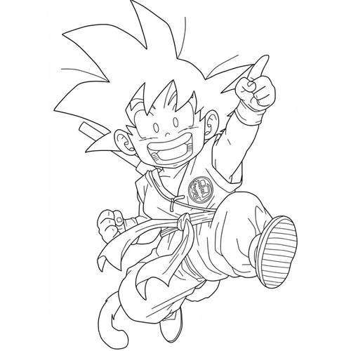22+ Tranh Tô Màu Songoku Siêu Ngầu – In Hình Goku Cho Bé Tập Tô Miễn Phí