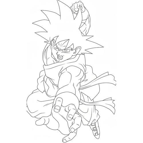 22+ Tranh Tô Màu Songoku Siêu Ngầu – In Hình Goku Cho Bé Tập Tô Miễn Phí