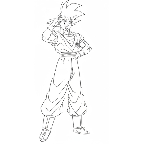 22+ Tranh Tô Màu Songoku Siêu Ngầu – In Hình Goku Cho Bé Tập Tô Miễn Phí