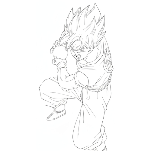 22+ Tranh Tô Màu Songoku Siêu Ngầu – In Hình Goku Cho Bé Tập Tô Miễn Phí