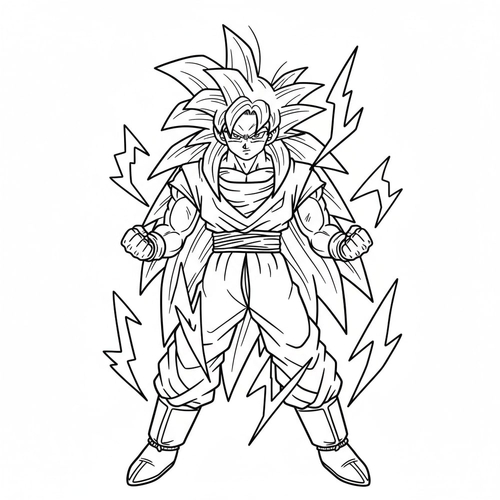 22+ Tranh Tô Màu Songoku Siêu Ngầu – In Hình Goku Cho Bé Tập Tô Miễn Phí