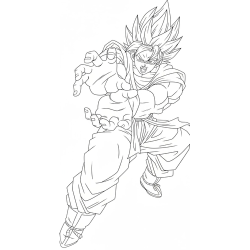 22+ Tranh Tô Màu Songoku Siêu Ngầu – In Hình Goku Cho Bé Tập Tô Miễn Phí