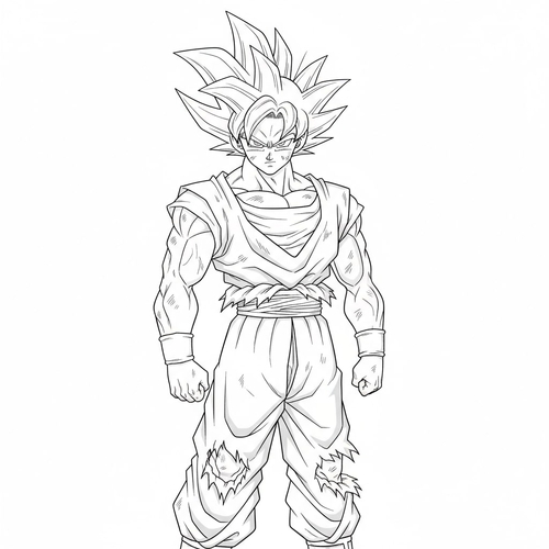 22+ Tranh Tô Màu Songoku Siêu Ngầu – In Hình Goku Cho Bé Tập Tô Miễn Phí