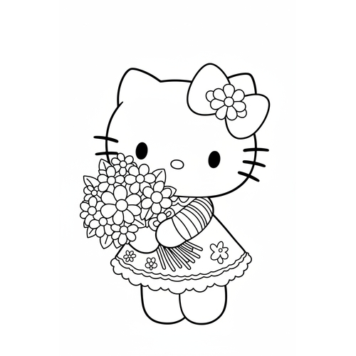 21+ Tranh Tô Màu Hello Kitty Đáng Yêu bé cực thích