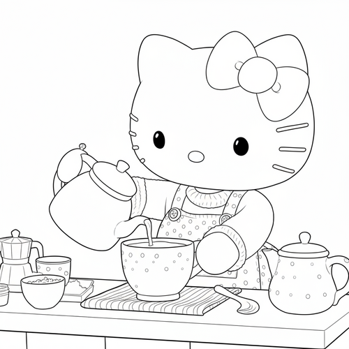 21+ Tranh Tô Màu Hello Kitty Đáng Yêu bé cực thích