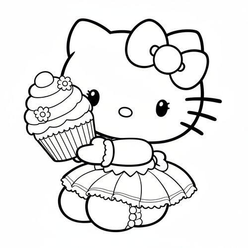 21+ Tranh Tô Màu Hello Kitty Đáng Yêu bé cực thích