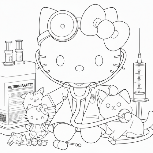 21+ Tranh Tô Màu Hello Kitty Đáng Yêu bé cực thích