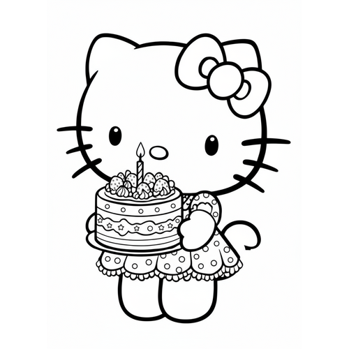 21+ Tranh Tô Màu Hello Kitty Đáng Yêu bé cực thích