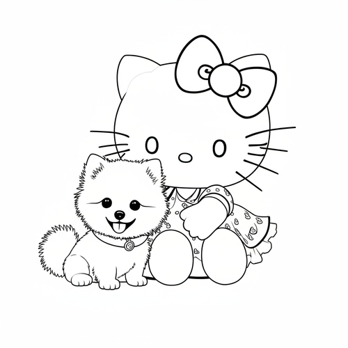 21+ Tranh Tô Màu Hello Kitty Đáng Yêu bé cực thích