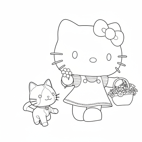21+ Tranh Tô Màu Hello Kitty Đáng Yêu bé cực thích