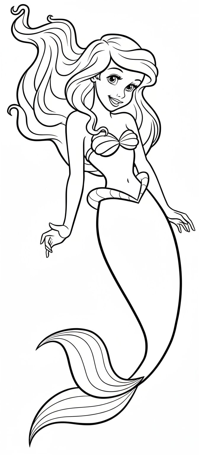 Nàng tiên cá Ariel nụ cười xinh đẹp