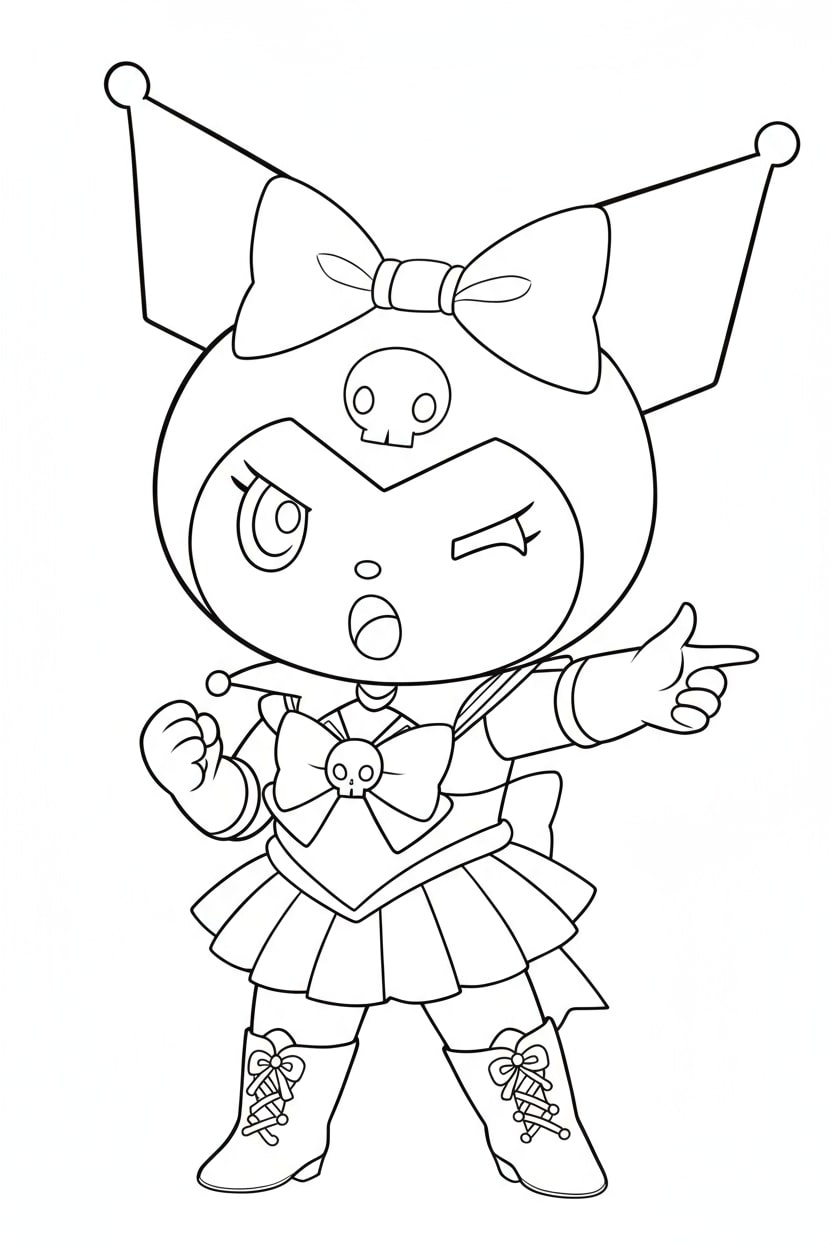 Kuromi mặc vest cực ngầu