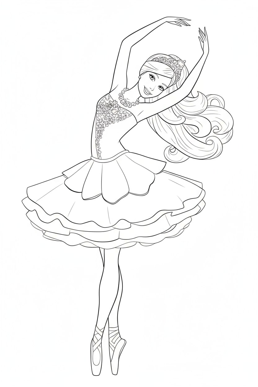 Barbie vũ công ballet xoay người uyển chuyển